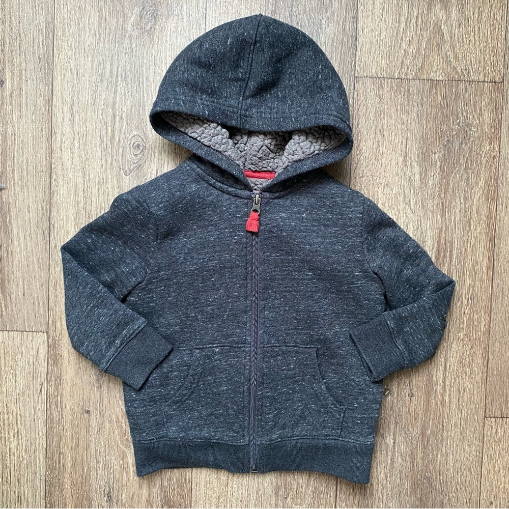 Cat & Jack Zip-Up Hooded Sherpa-Lined Jacket